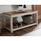 Alaterre Furniture Savannah Bench, Ivory with Natural Wood Top ASVA03IVW - alternate 3
